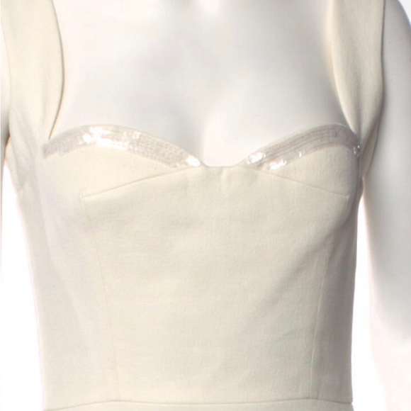 Victoria Beckham beautiful dress US6 with sparkly details. Cream linen like. - Picture 3 of 4